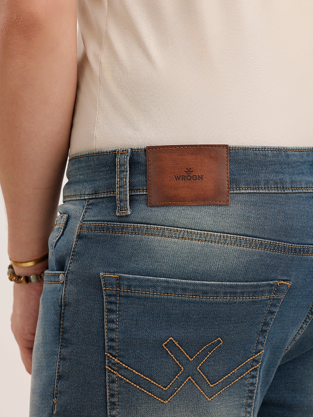 Faded Skinny Crop Denim Jeans | Light Blue