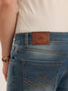 Faded Skinny Crop Denim Jeans | Light Blue