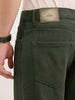 Solid Anti Fit Denim Jeans | Olive