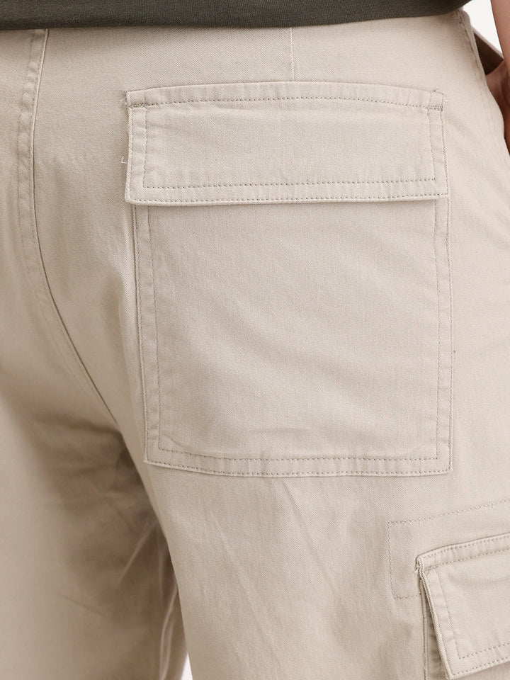 Relaxed Fit Cargo Trouser | Beige