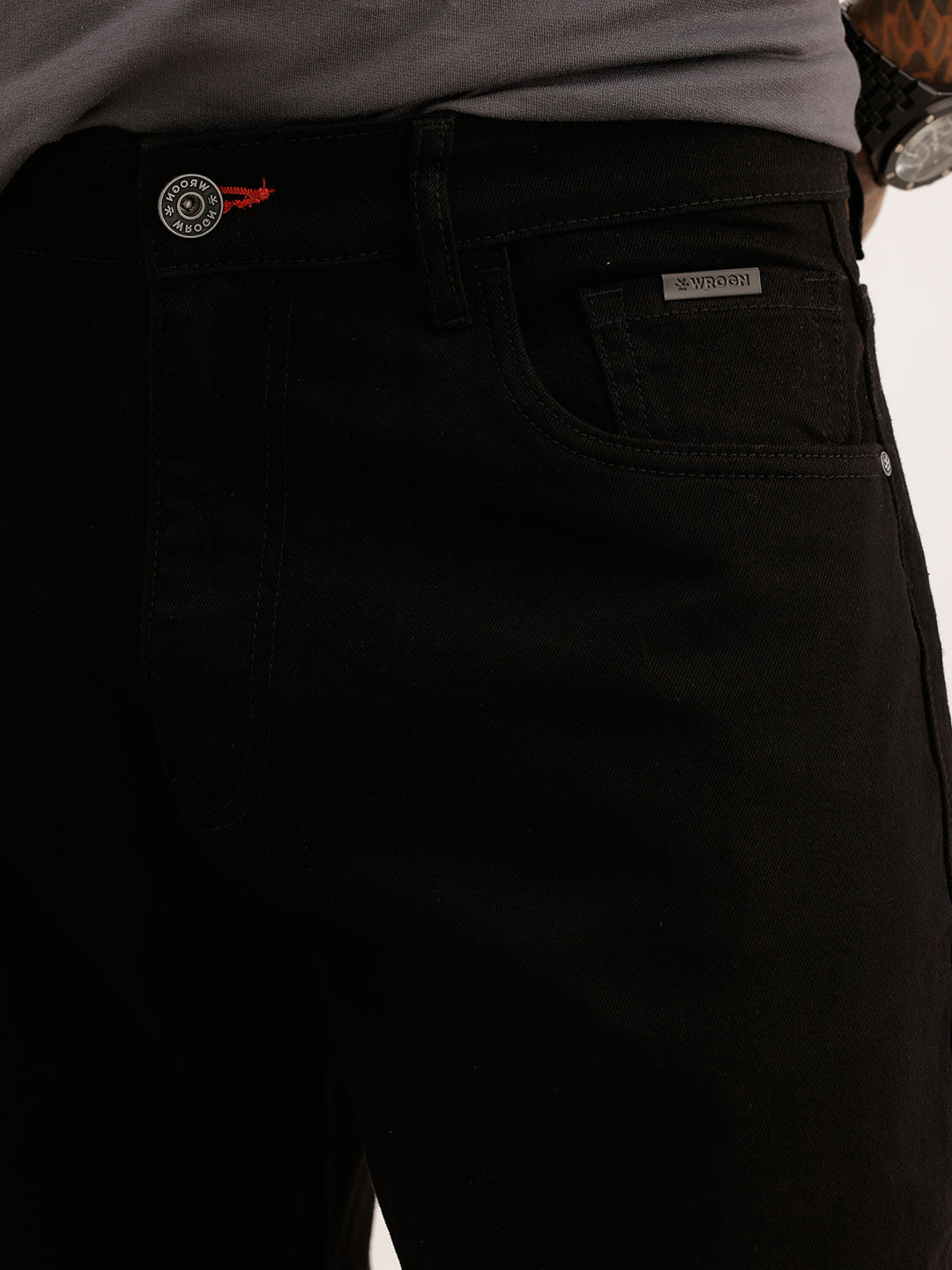 Solid Anti Fit Denim Jeans | Black