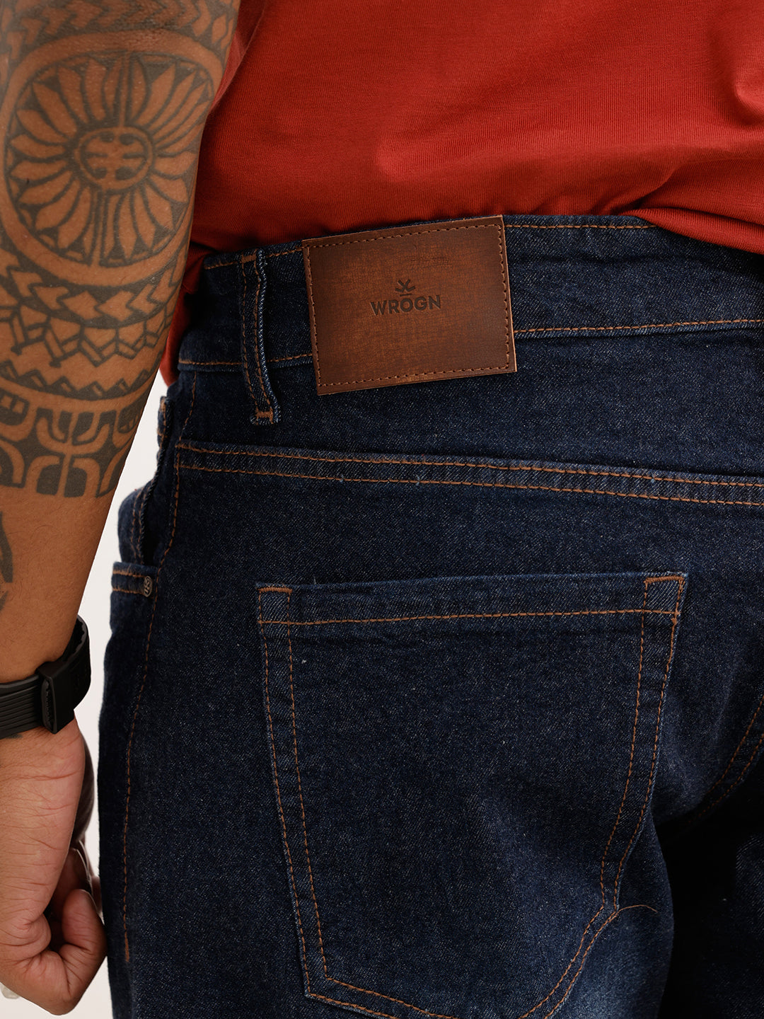 Faded Straight Fit Denim Jeans | Blue