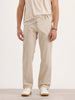 Straight Fit Solid Chinos | Beige
