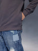 Sporty Classic Stripe Sweatshirt | Grey