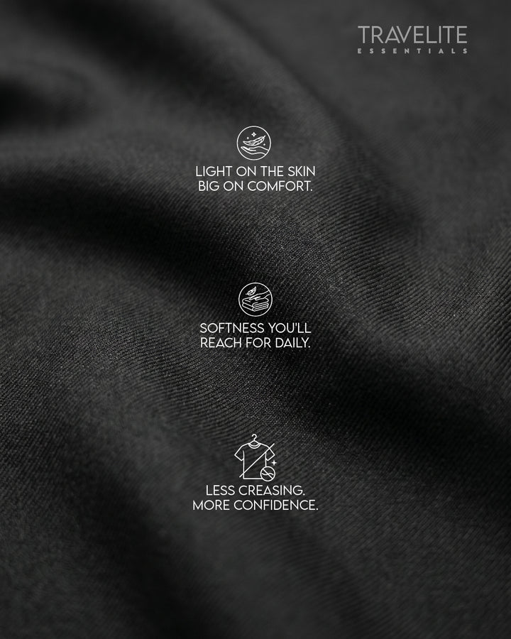 Travelite Straight Fit Trousers | Essential |  Black