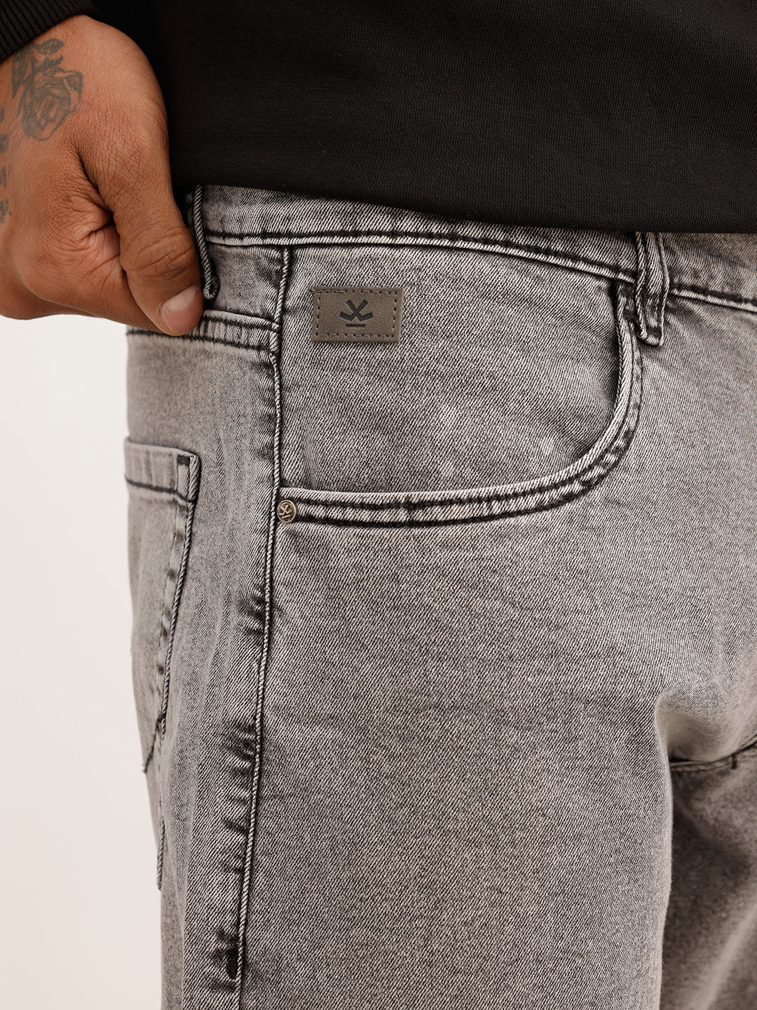 Washed Slim Fit Denim Jeans | Grey