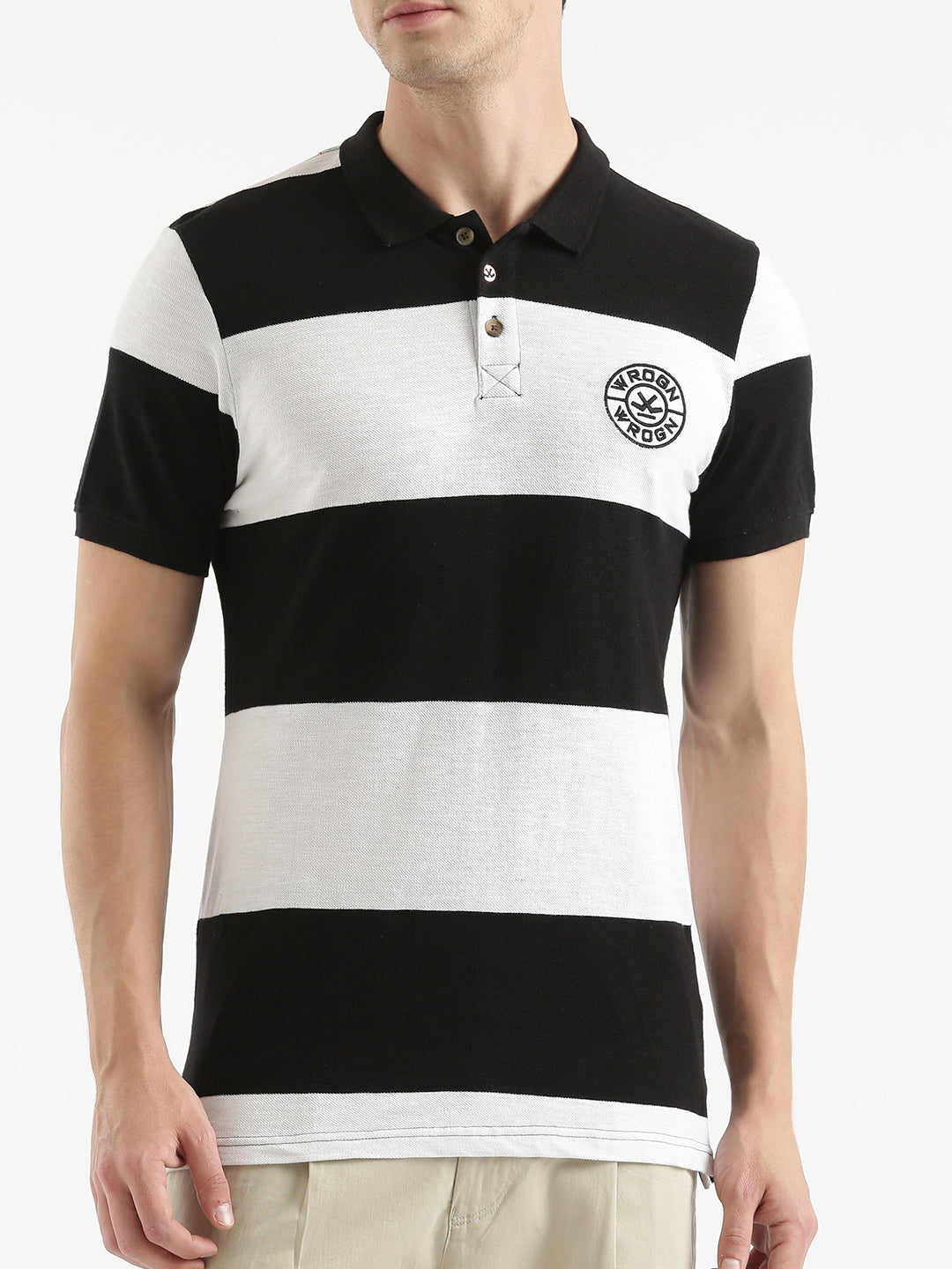 Striped Blocks Classic Polo T-shirt