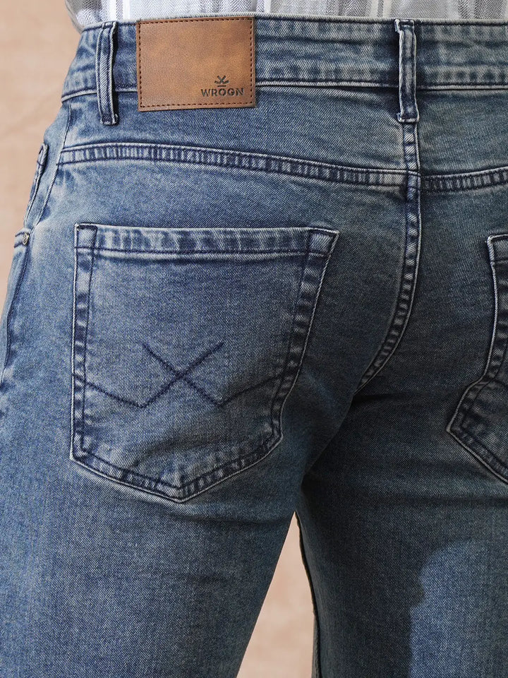 Heavy Fade Skinny Crop Jeans | Light Blue