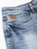 Washed Texture Slim Fit Jeans