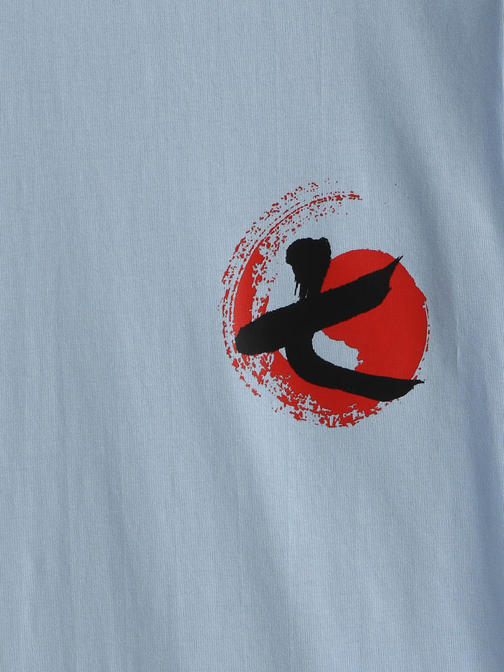 Blue Printed Naruto T-Shirt