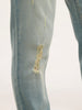 Faded Slim Fit Distressed Denim Jeans | Light Blue