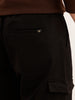 Anti Fit Solid Cargo Trouser | Black