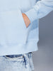 Men’s minimal powder blue hooded sweatshirt | Powder Blue