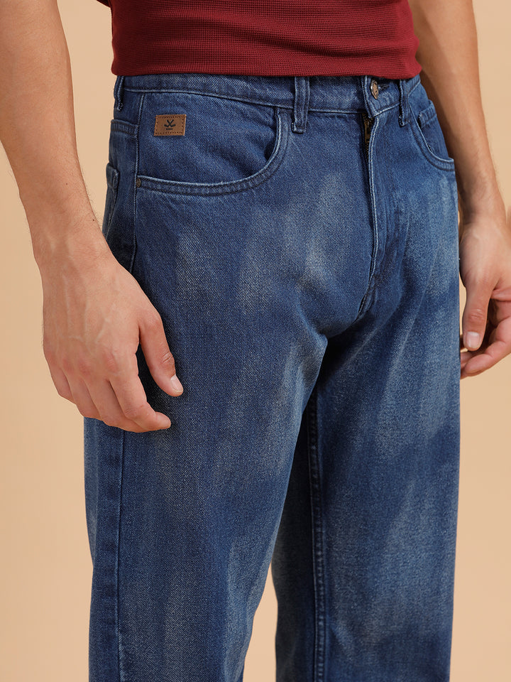 Heavy Fade Anti Fit Jeans | Blue