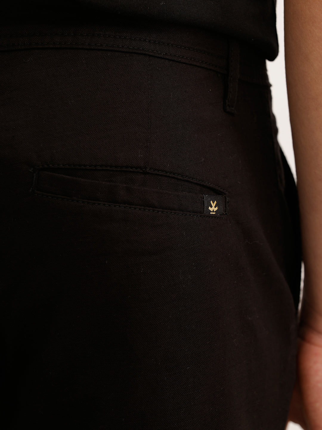 Solid Straight Fit Trouser | Black