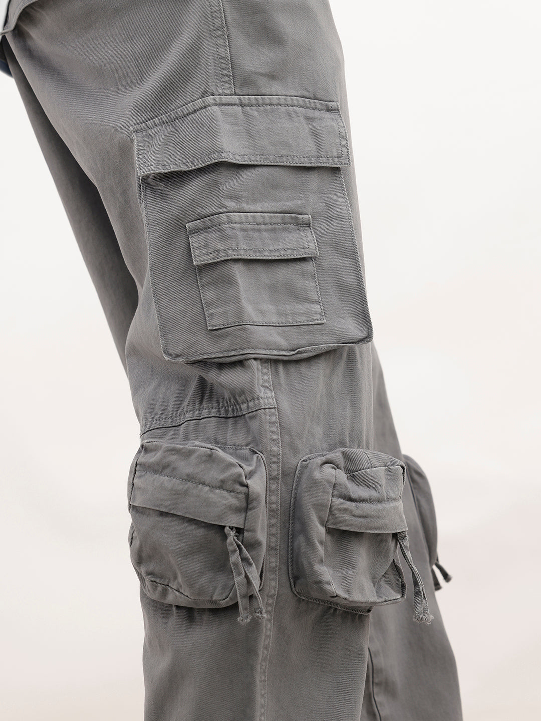 Loose Fit Cargo Trousers  | Dark Grey