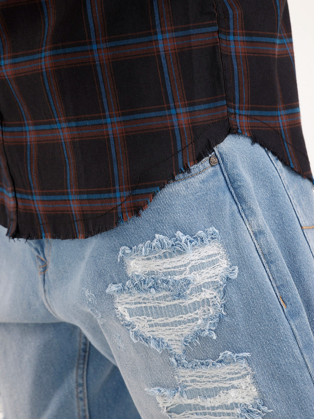 Regular Fit Checkered Shirt | Black