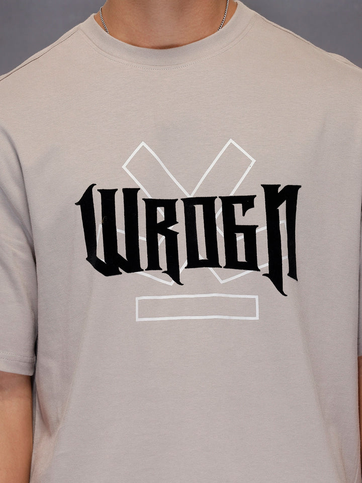 Black Street Typography Tshirt | Grey