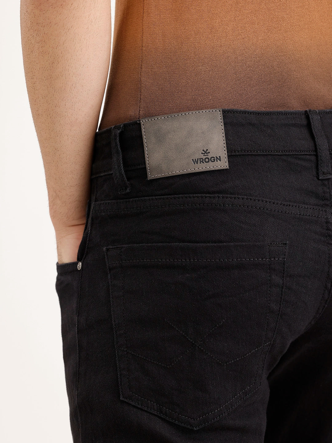 Solid Slim Fit Denim Jeans | Black