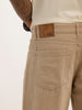 Solid Loose Fit Denim Jeans | Khaki