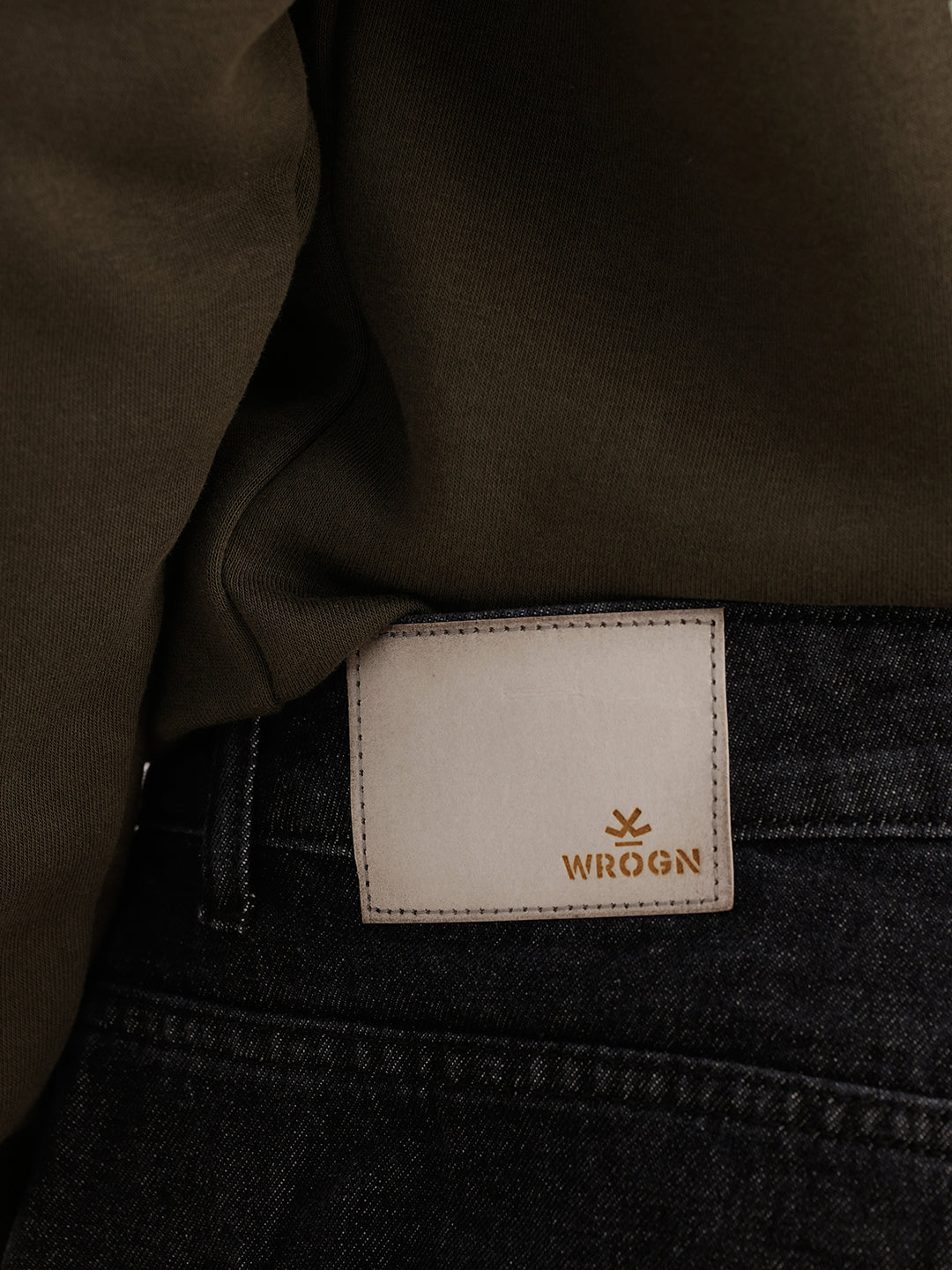 Washed Loose Fit Denim Jeans | Black