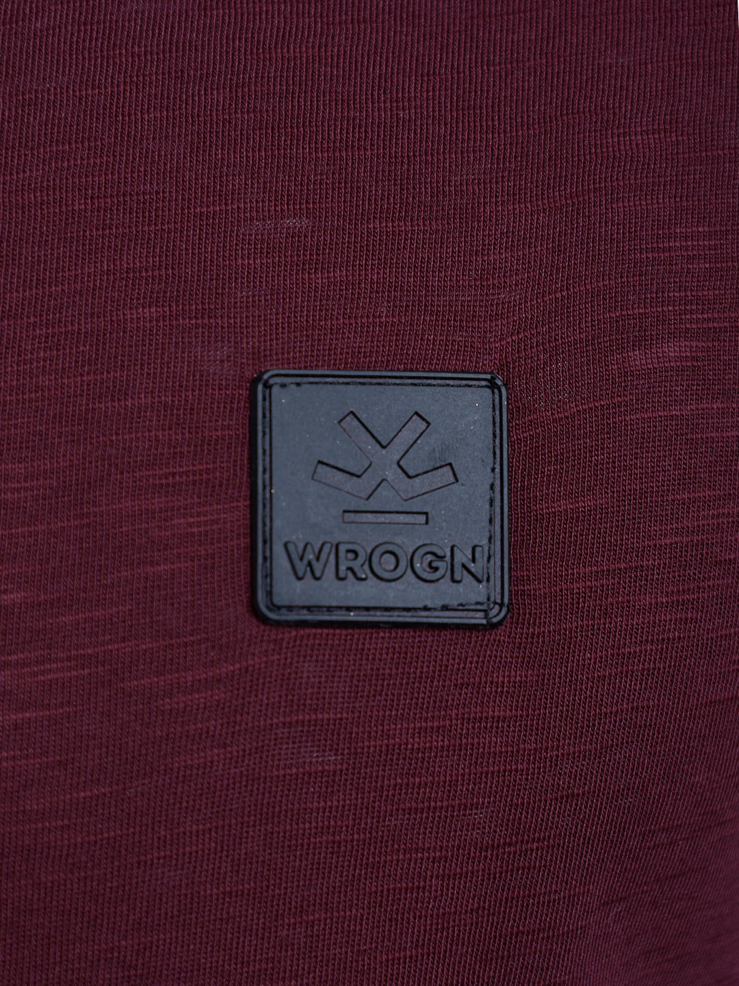 Slub Cotton Slim Fit Tee I Maroon
