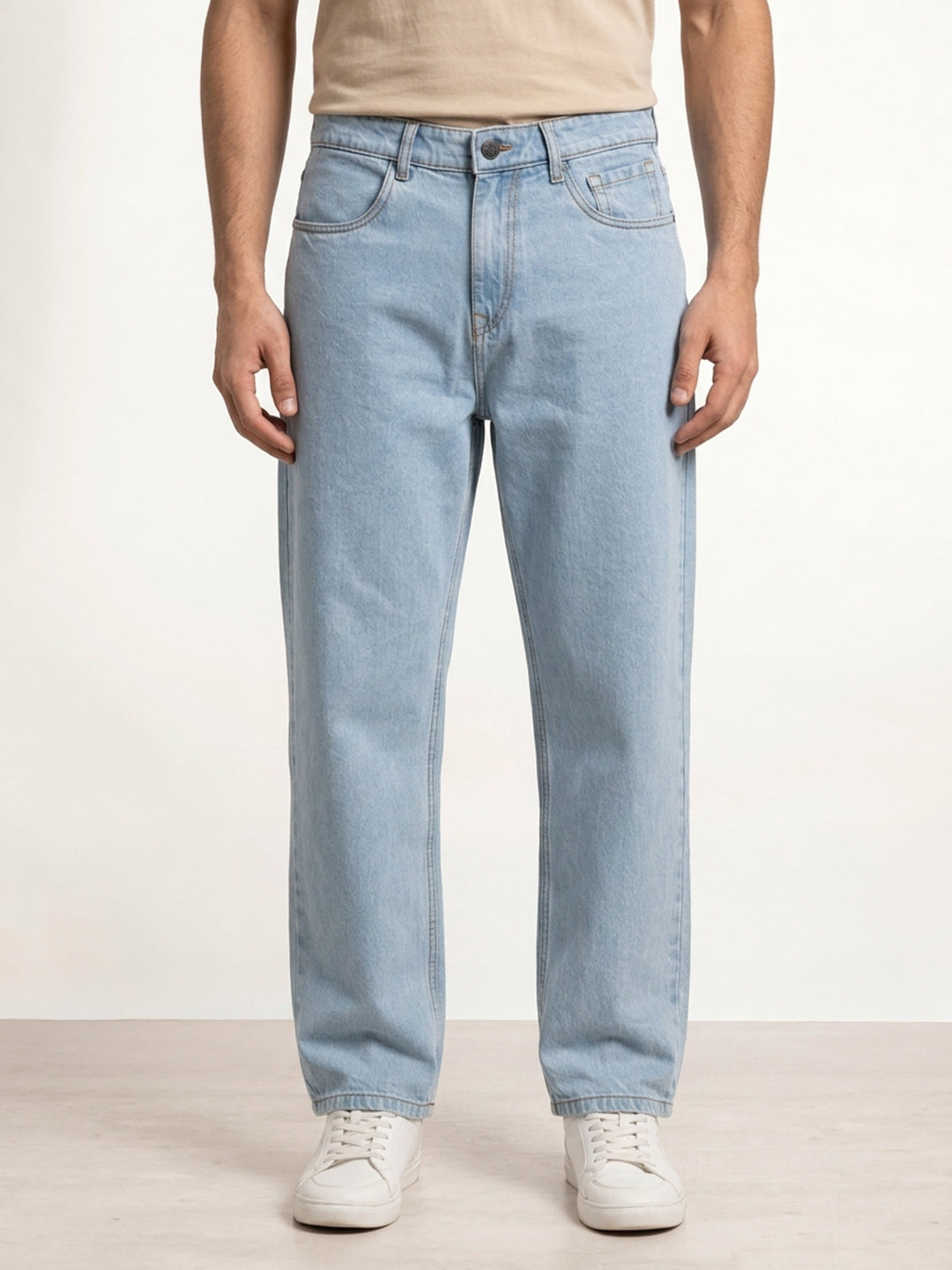 Loose Fit Denim Jeans | Light Blue