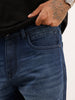 Loose Fit Faded Denim Jeans | Blue
