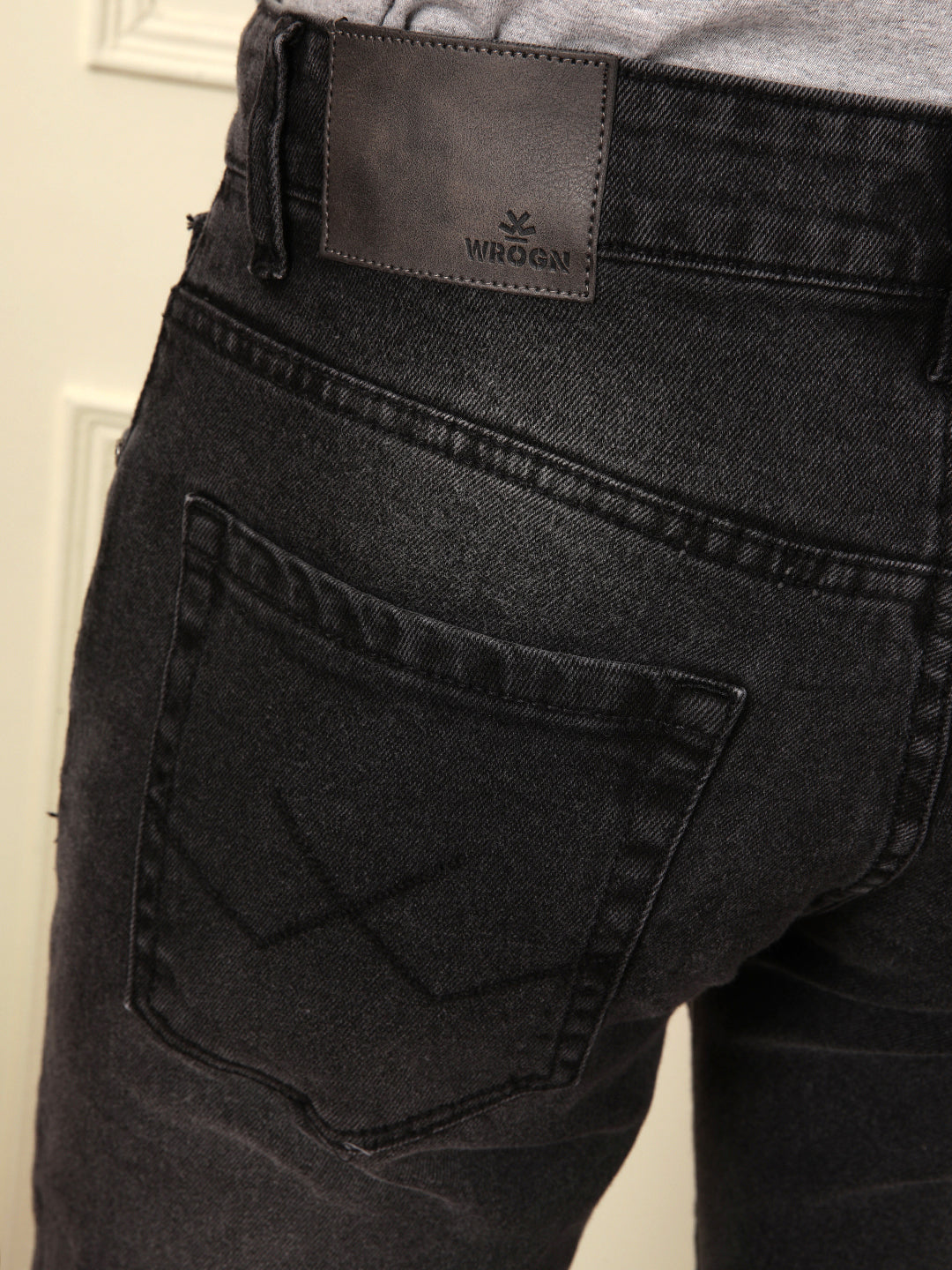 Faded Slim Fit Jeans Black – Wrogn