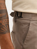 Solid Slim Fit Pleated Trouser | Grey