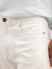 Classic Distressed Patch Detail Denim Jeans | White