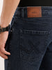 Solid Skinny Crop Denim Jeans  | Dark Blue