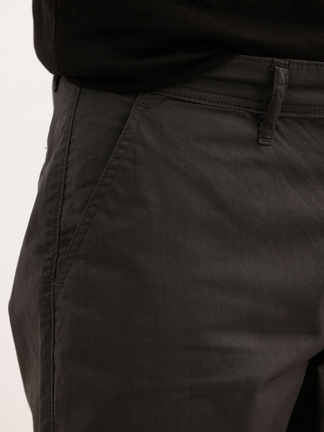 Solid Slim Fit Trouser | Grey