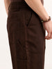 Loose Fit Solid Trouser  | Brown