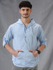 Hooded Trend Classic Blue Shirt