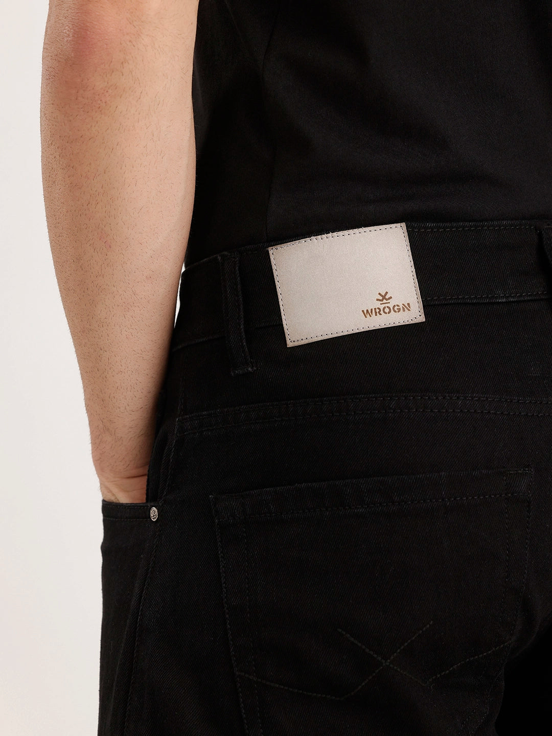 Solid Anti Fit Denim Jeans | Black