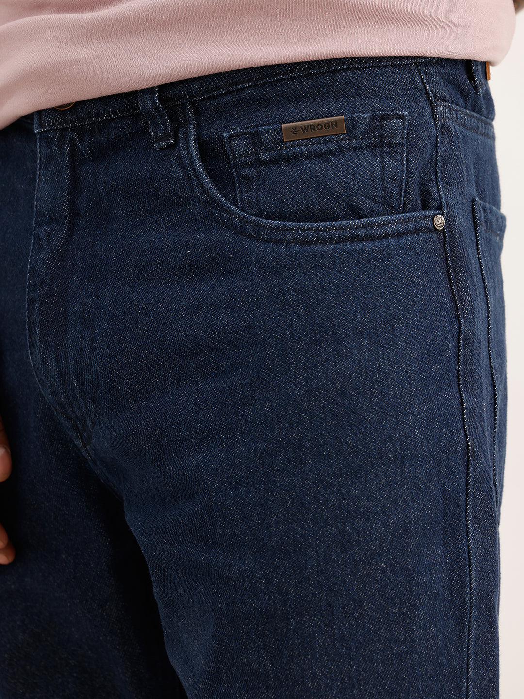 Solid Anti Fit Denim Jeans | Dark Blue