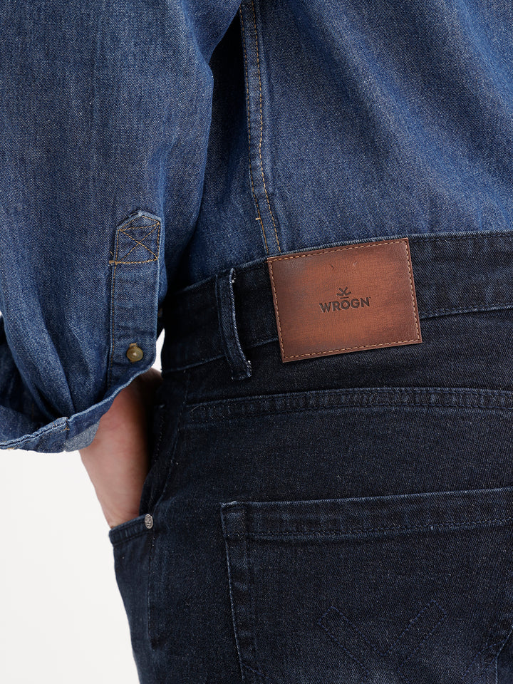 Skinny Crop Faded Denim Jeans | Blue