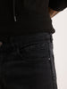 Solid Straight Fit Denim Jeans | Black