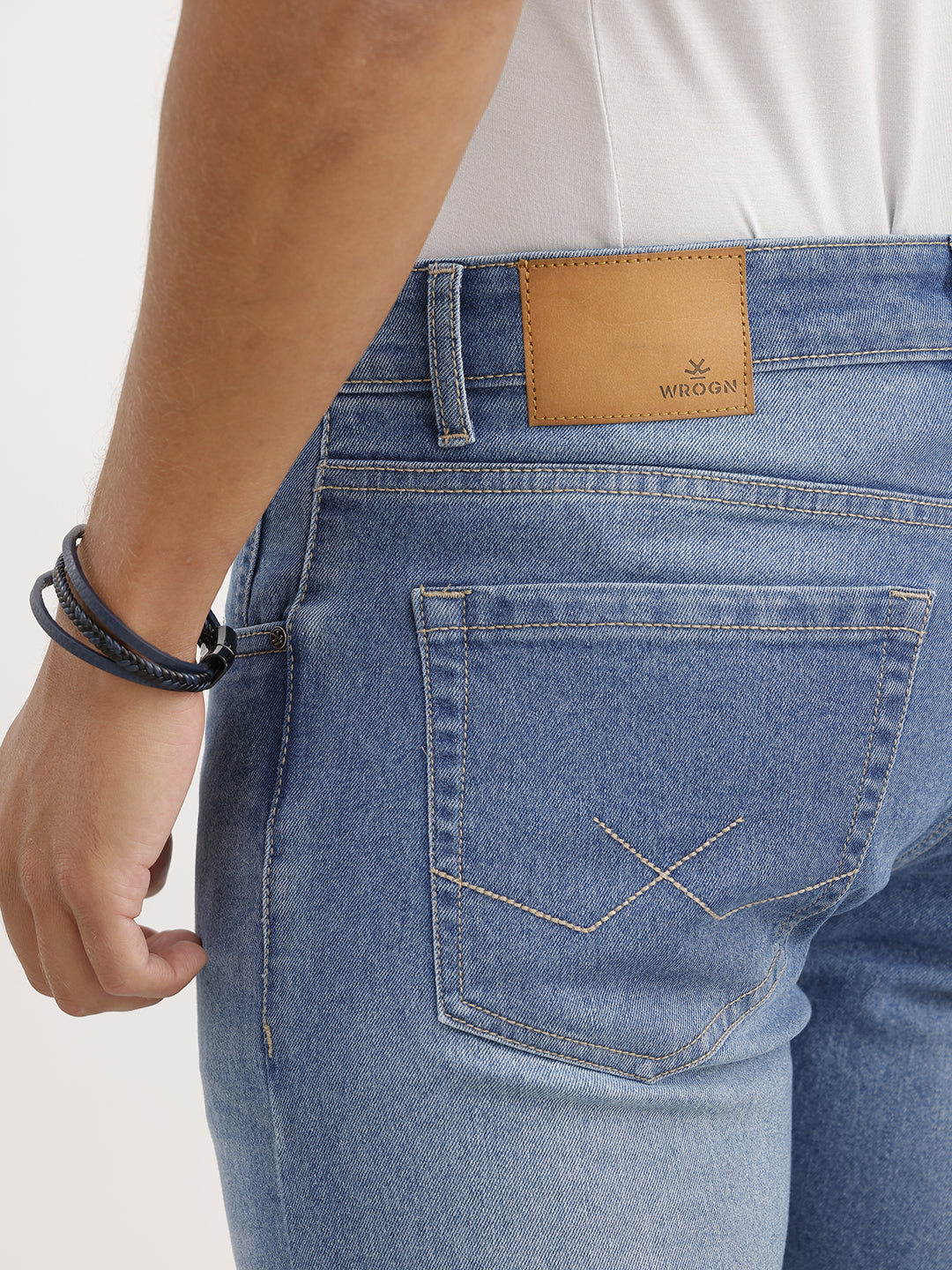 Faded Slim Fit Denim Jeans | Light Blue