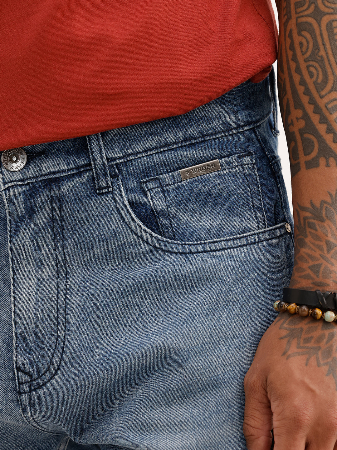Faded Loose Fit Denim Jeans | Light Blue