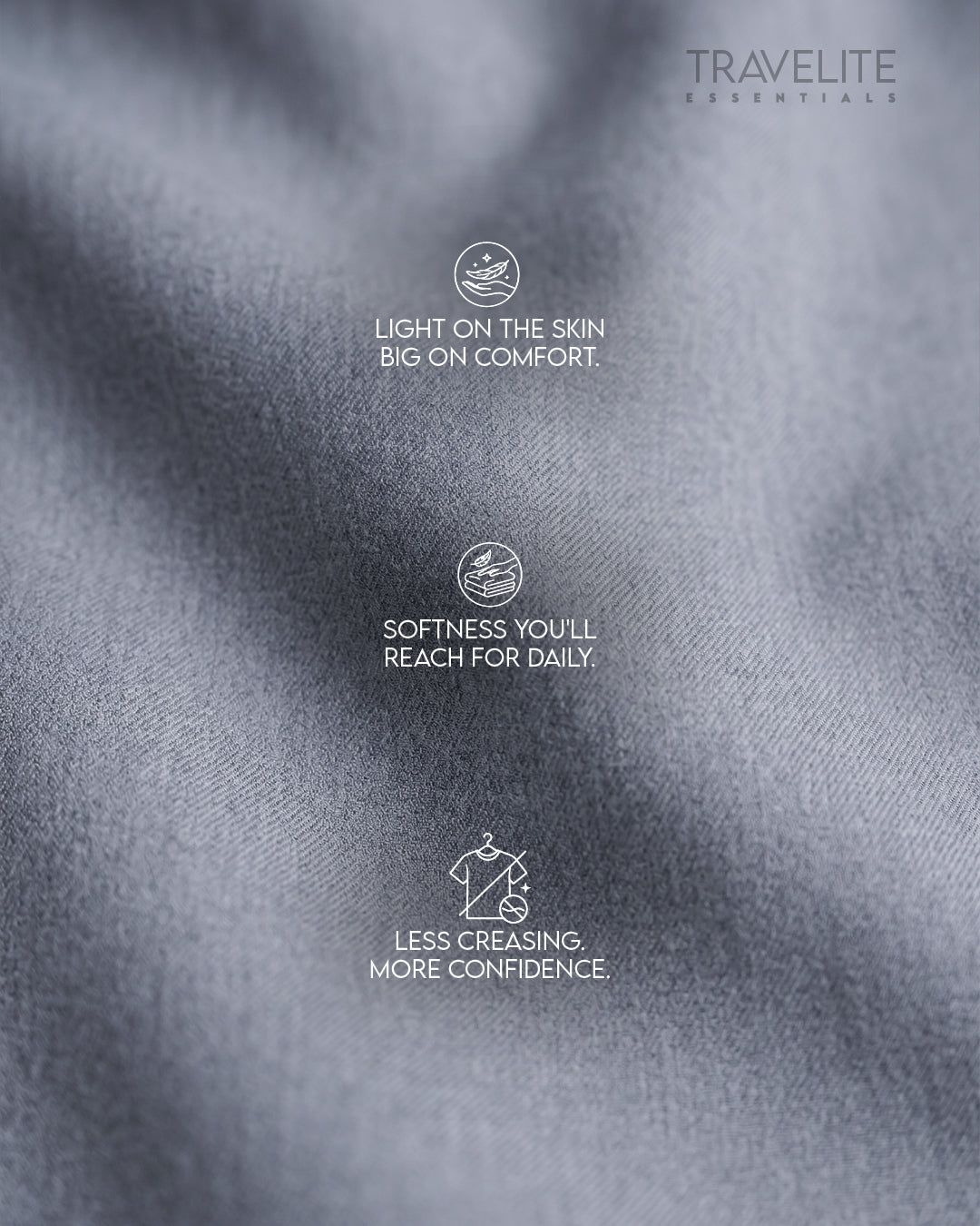 Travelite Straight Fit Trousers | Essential |  Grey