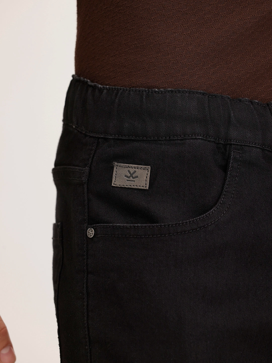 Jogger Fit Denim Jeans | Black