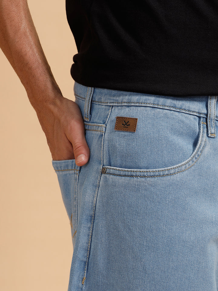 Casual Baggy Fit Jeans | Light Blue