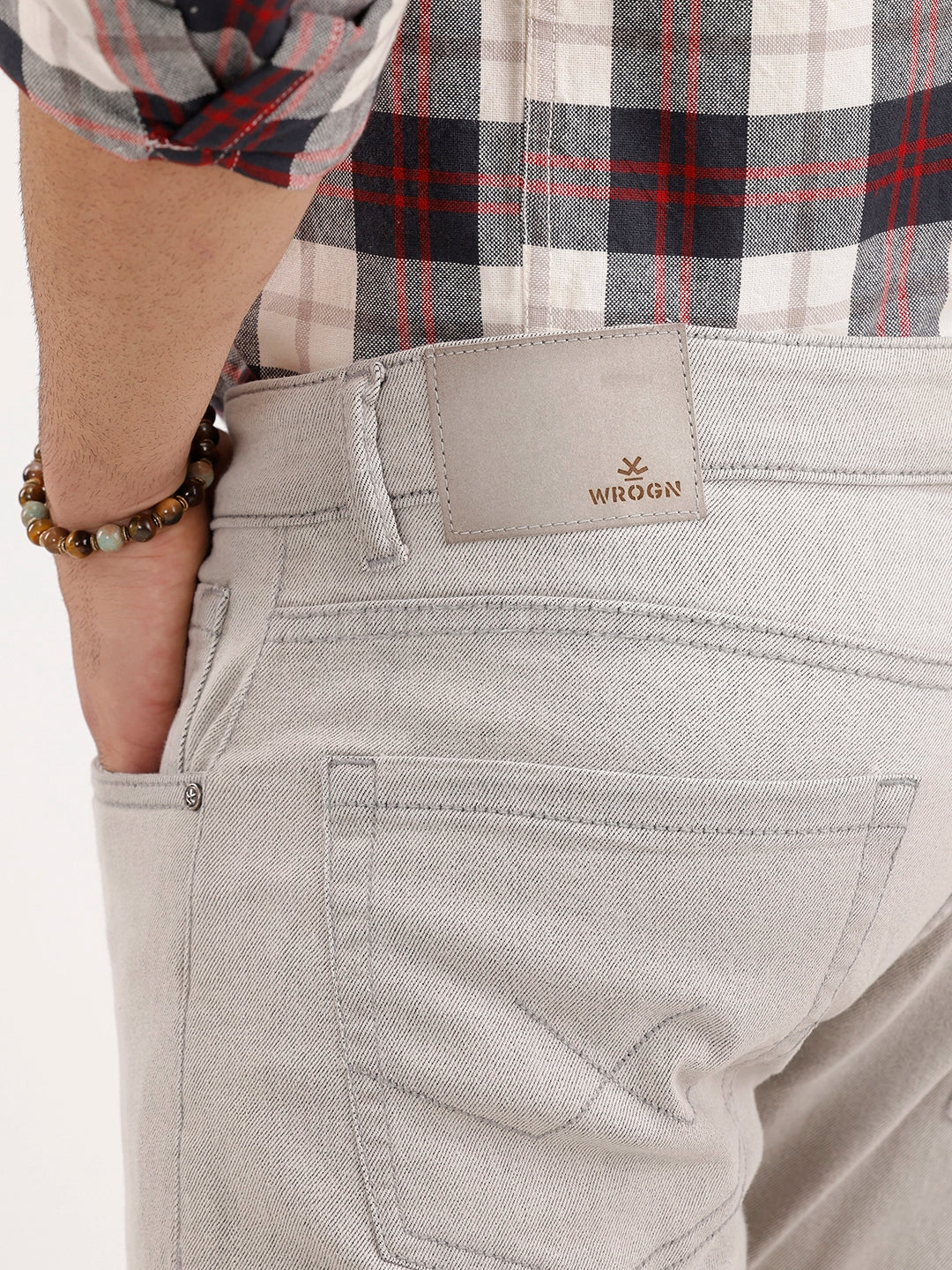 Straight Fit Denim Jeans | Grey