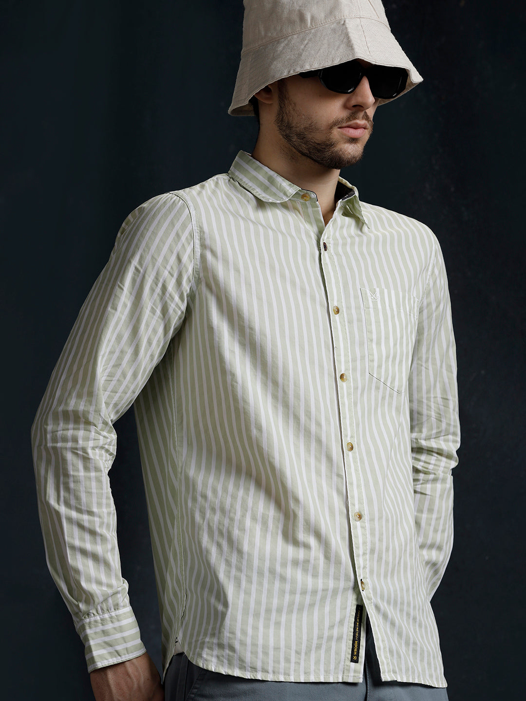 Vertical Stripes Cotton Shirt