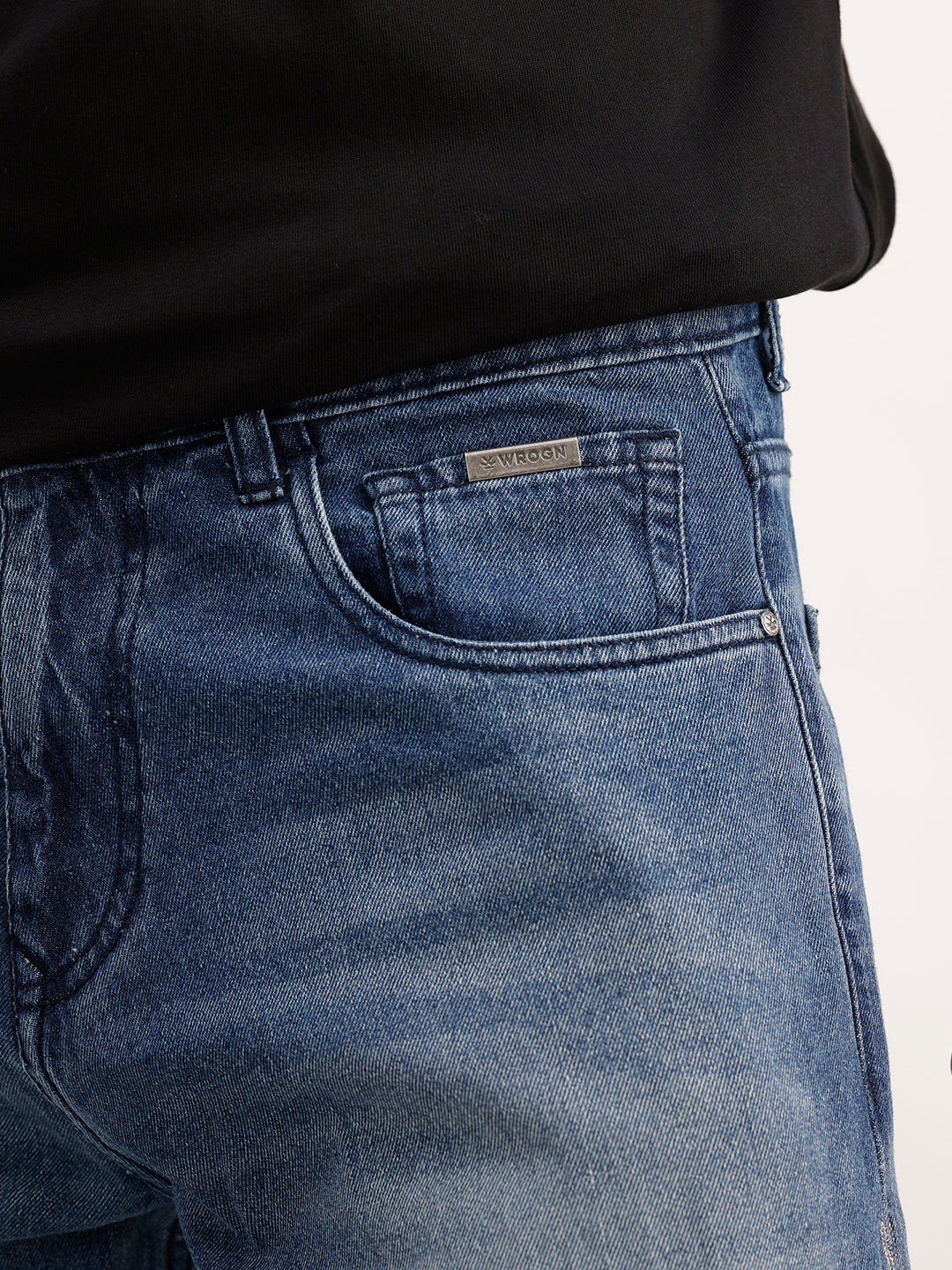 Loose Fit Faded Denim Jeans | Blue