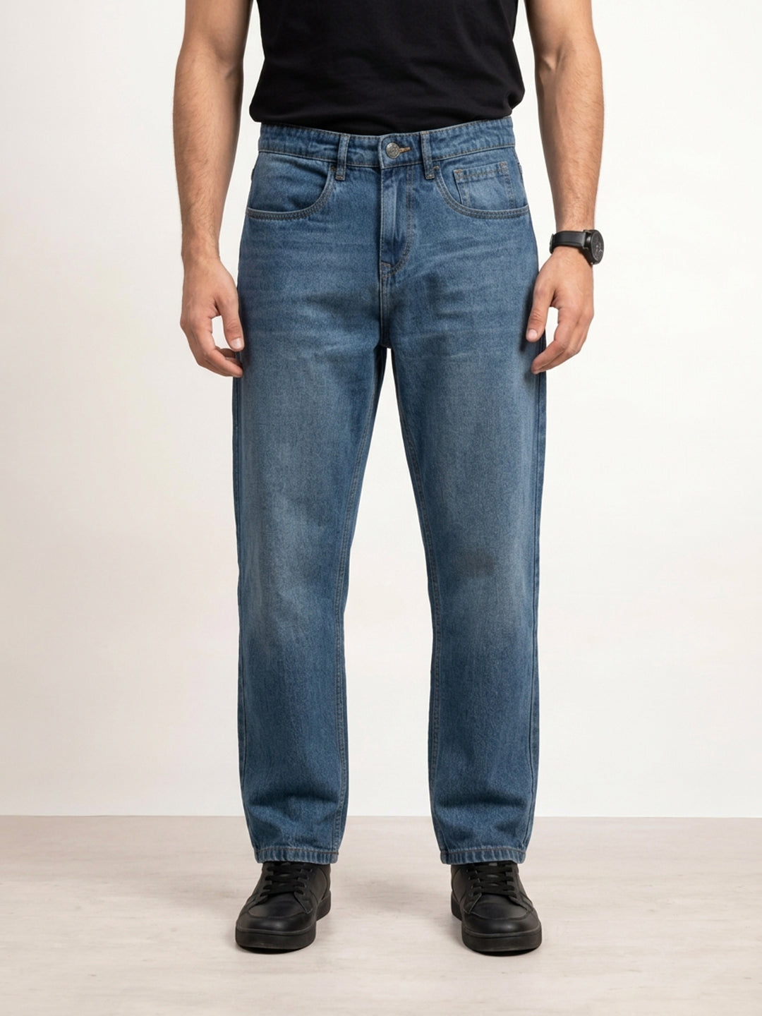Loose Fit Denim Jeans | Blue