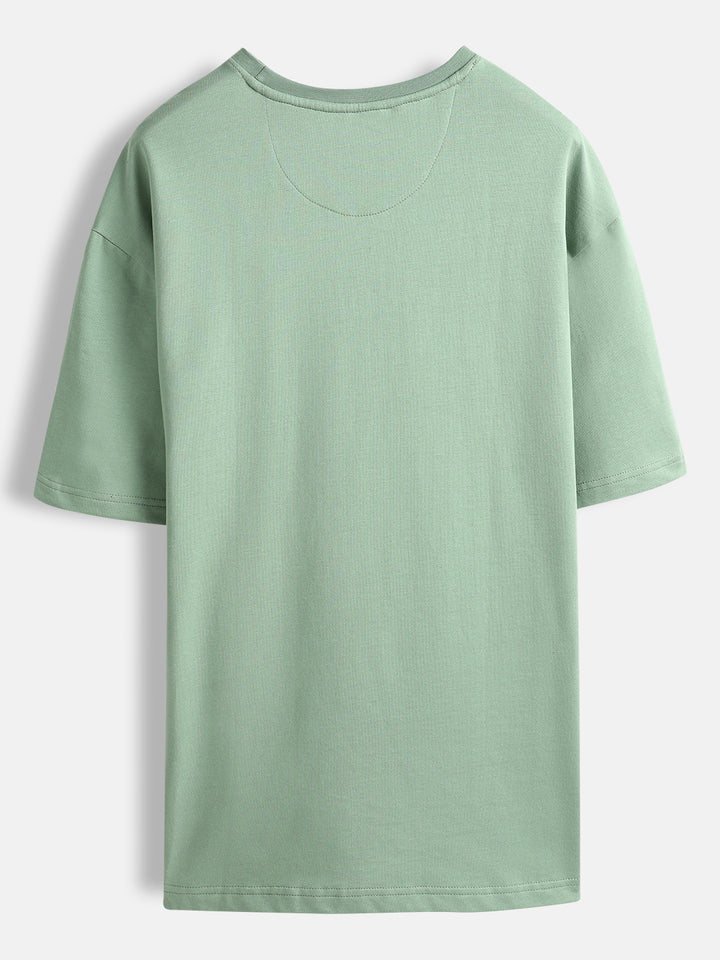 Wrogn Graphic Printed Oversized Fit T-Shirt | Green