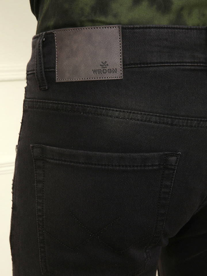 Light Faded Slim Tapered Jeans | Black